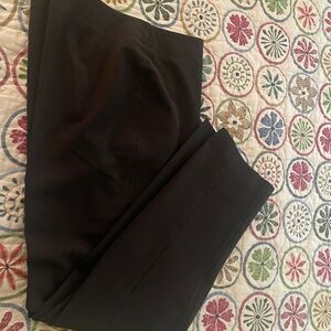 Talbots Heritage Flat Front Dark Brown Twill Pants Size 10